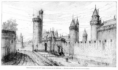 Entrance to the Louvre in the 14th century, 1885 by Theodor Josef Hubert Hoffbauer