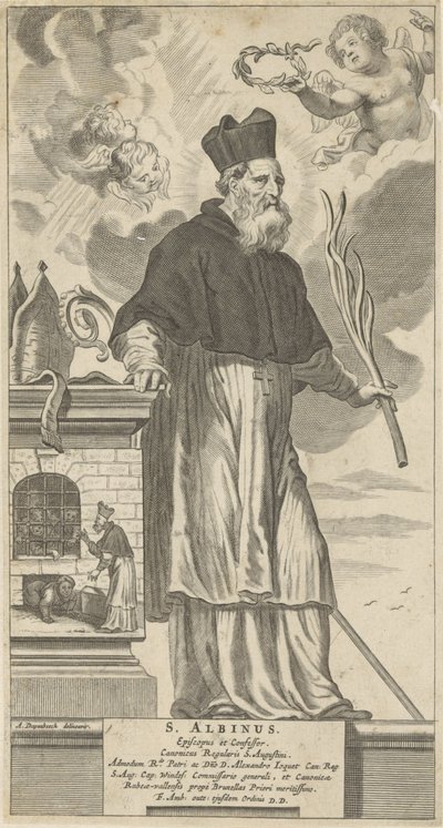 St. Albinus of Angers by Theodor Matham