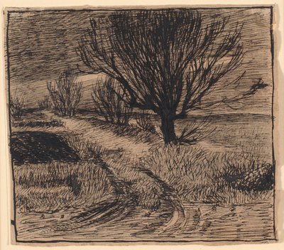 Country Road by Lindenborg, Winter by Theodor Philipsen
