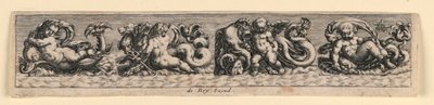 Decorative Panel: Sea Monsters by Theodor de Bry