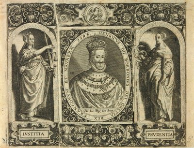 Henricus IIII Borbonius Dei Gratia Rex Francorum et Navarrae 1595 by Theodor de Bry