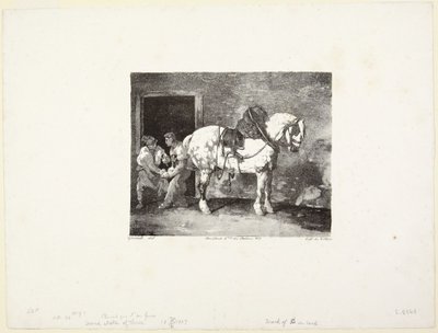 A Horse Being Shod by Theodore Gericault