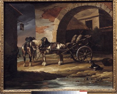 Cart Loaded with Wine Barrels or the Haquet by Theodore Gericault