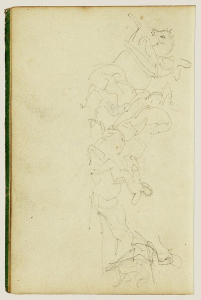 Cavalry Skirmish with Four Horsemen by Theodore Gericault