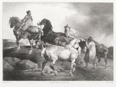 Horses Being Led to the Fair by Theodore Gericault
