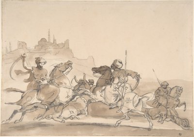 Combat of Oriental Horsemen by Theodore Gericault