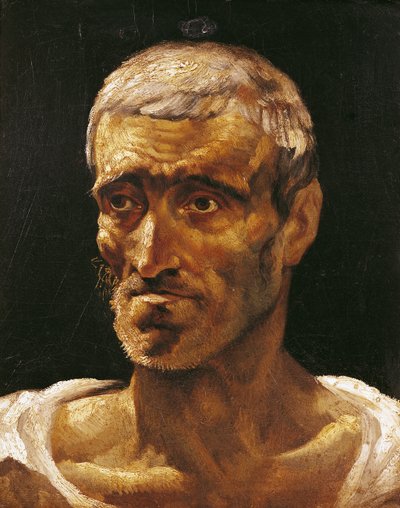 Head of a Shipwrecked Man, Study for the Raft of Medusa by Theodore Gericault
