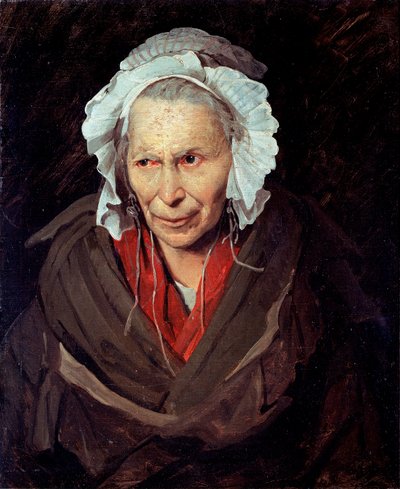 La Hyene de la Salpetriere or Monomaniac of Envy Portrait of an Old Woman Suffering from Mental Illness by Theodore Gericault