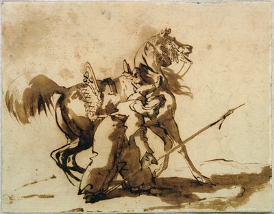 Mamluk Dismounting by Theodore Gericault