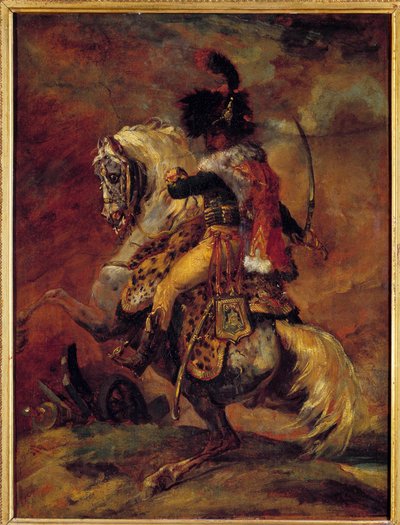 Officer of Hunters on Horseback of the Imperial Guard by Theodore Gericault