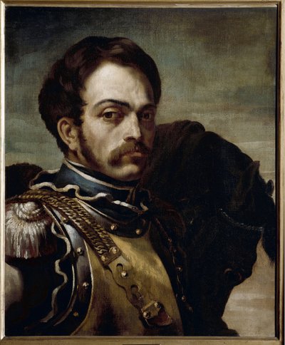Portrait of a Carabinieri Officer by Theodore Gericault