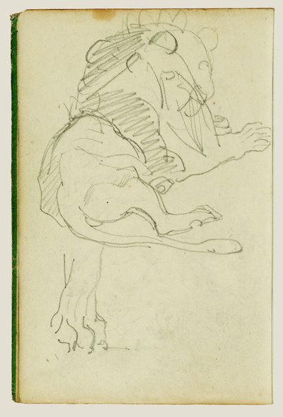 Seated Lion by Theodore Gericault
