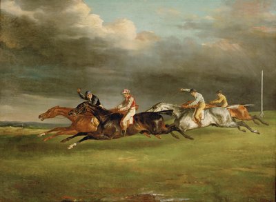 The derby at Epsom by Theodore Gericault