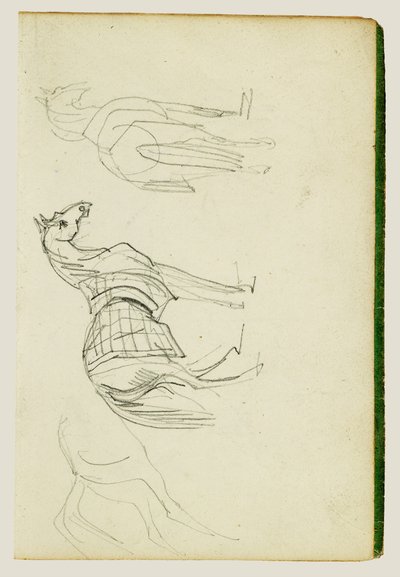 Three Horse Studies by Theodore Gericault