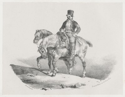 A Postilion or The Two Harnessed Horses by Theodore Gericault