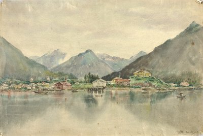 Sitka from the Islands, Showing Russian Castle, 1888 by Theodore J. Richardson