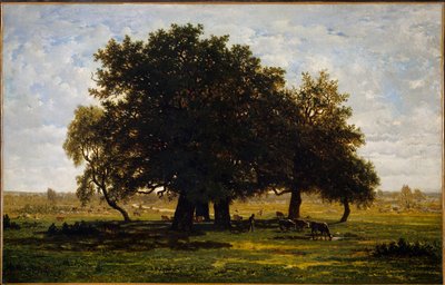 Group of Oaks, Apremont by Pierre Etienne Theodore Rousseau