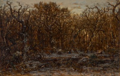 Forest at Sunset in Winter by Theodore Rousseau