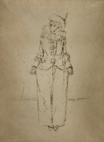 Pierrot en Pied, Portrait of the Lady A. C. by Theodore Roussel
