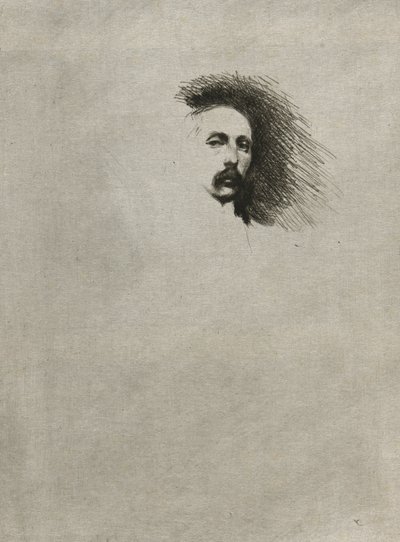 Portrait of Basil Gotto (Black and White Version) by Theodore Roussel