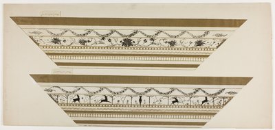 Stag and flower pattern frame (side frame section) by Theodore Roussel