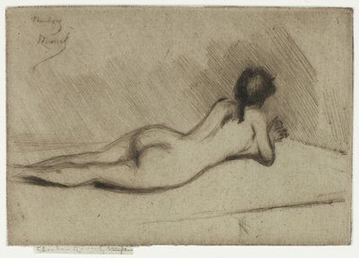 Study from the Nude of a Girl Lying Down by Theodore Roussel