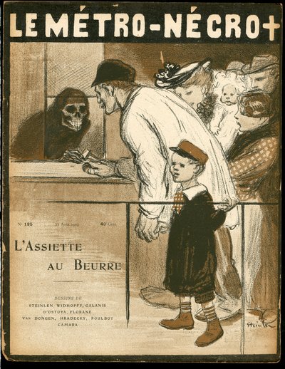 Cover of The Butter Plate, Number 125, Satirical in Colors by Théophile Alexandre Steinlen