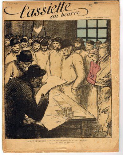 Cover of The Butter Plate, number 1, Satirical in Colors by Théophile Alexandre Steinlen