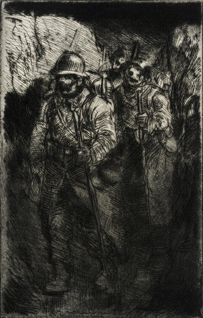 Soldiers Walking by Théophile Alexandre Steinlen