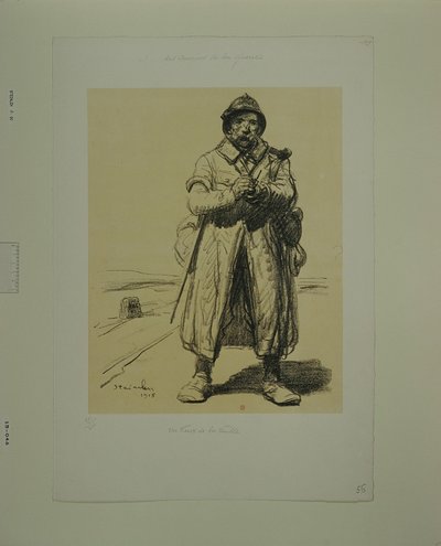 An Old Veteran (proof b) by Théophile Alexandre Steinlen