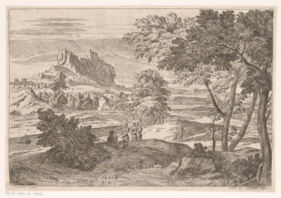 Arcadian Landscape with Figures and Rabbits, Suite de Paysages (series title) by Théodore