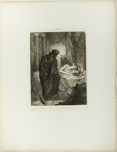 Yet She Must Die, plate eleven from Othello by Théodore Chassériau