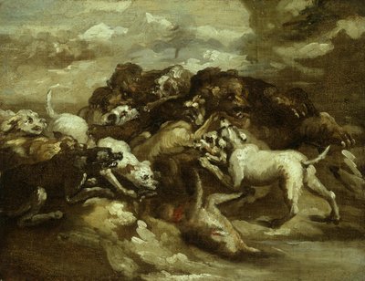 Dogs Fighting Bears by Theodore Gericault