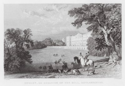 Burley, or Burleigh on the Hill, Rutlandshire (engraving) by Thomas (after) Allom