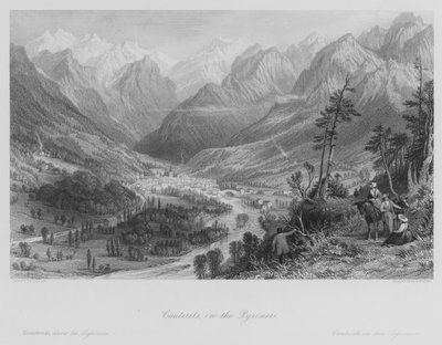 Cauterets, in the Pyrenees (engraving) by Thomas (after) Allom
