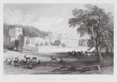 Chatsworth, Derbyshire by Thomas (after) Allom
