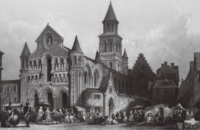 Church of Notre Dame, Poitiers by Thomas (after) Allom