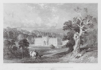 Donnington Hall, Leicestershire by Thomas (after) Allom