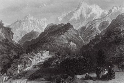 Eaux Bonnes, in the Pyrenees by Thomas (after) Allom