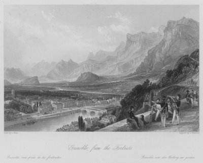 Grenoble, from the Fortress by Thomas (after) Allom