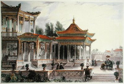 Pavilion of the Star of Hope, Tong Chow, c.1850 by Thomas (after) Allom