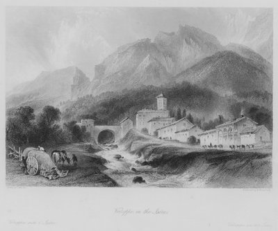 Voireppe, on the Isere (engraving) by Thomas (after) Allom