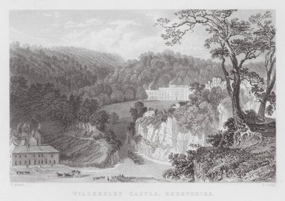 Willersley Castle, Derbyshire by Thomas (after) Allom