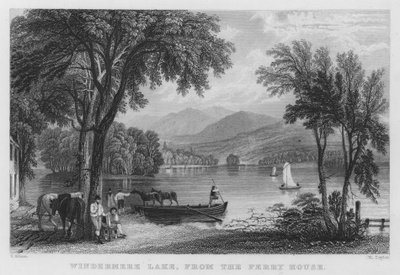 Windermere Lake, from the Ferry House by Thomas (after) Allom