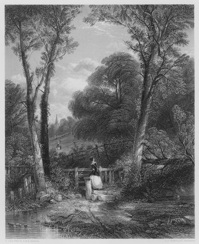 The Way to Church, from the picture in the Vernon Gallery (engraving) by Thomas (after) Creswick