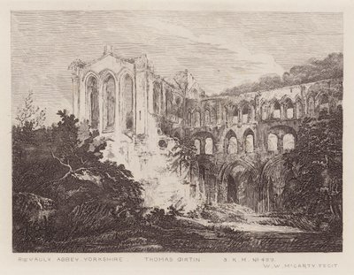 Rievaulx Abbey by Thomas (after) Girtin