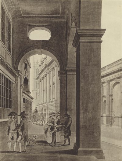 The Bank of England from the Royal Exchange Arcade by Thomas (after) Malton