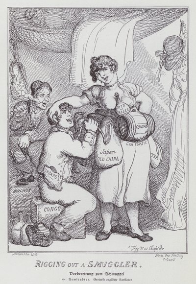 Rigging out a Smuggler by Thomas (after) Rowlandson