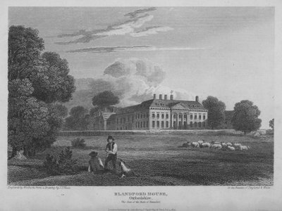 Blandford House, Oxfordshire, seat of the Dukes of Beaufort by Thomas A. Woolnoth