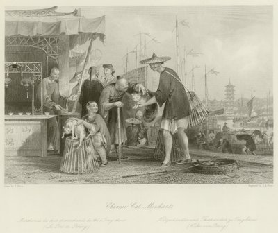 Chinese Cat Merchants by Thomas Allom